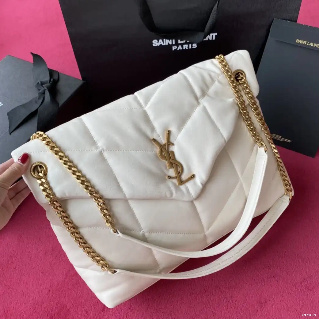 PUFFER QUILTED BAG IN MEDIUM YSL LAMBSKIN 0528